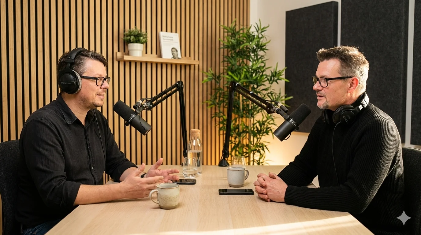 Podcast bodycams en bouwplaatscamera — titelbeeld uit de studio